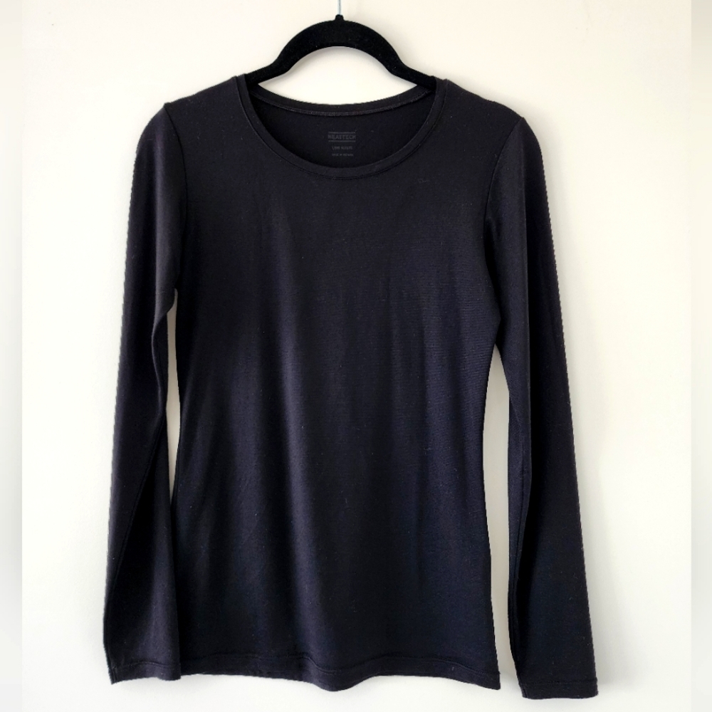 Uniqlo Heattech Black Long Sleeve Top